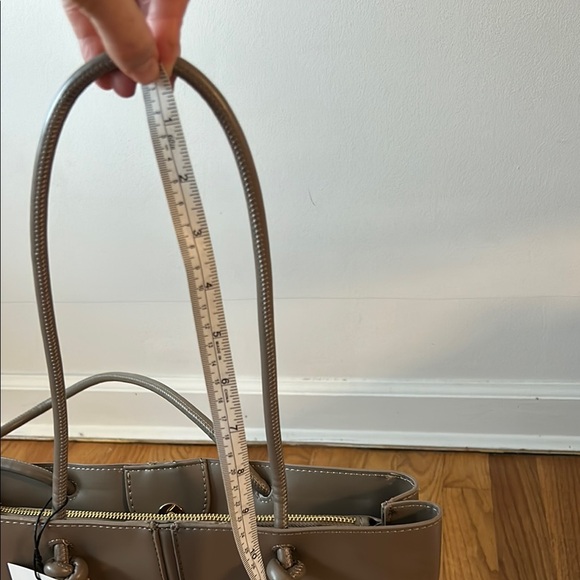 Taupe faux Leather Tote Bag - Picture 7 of 7